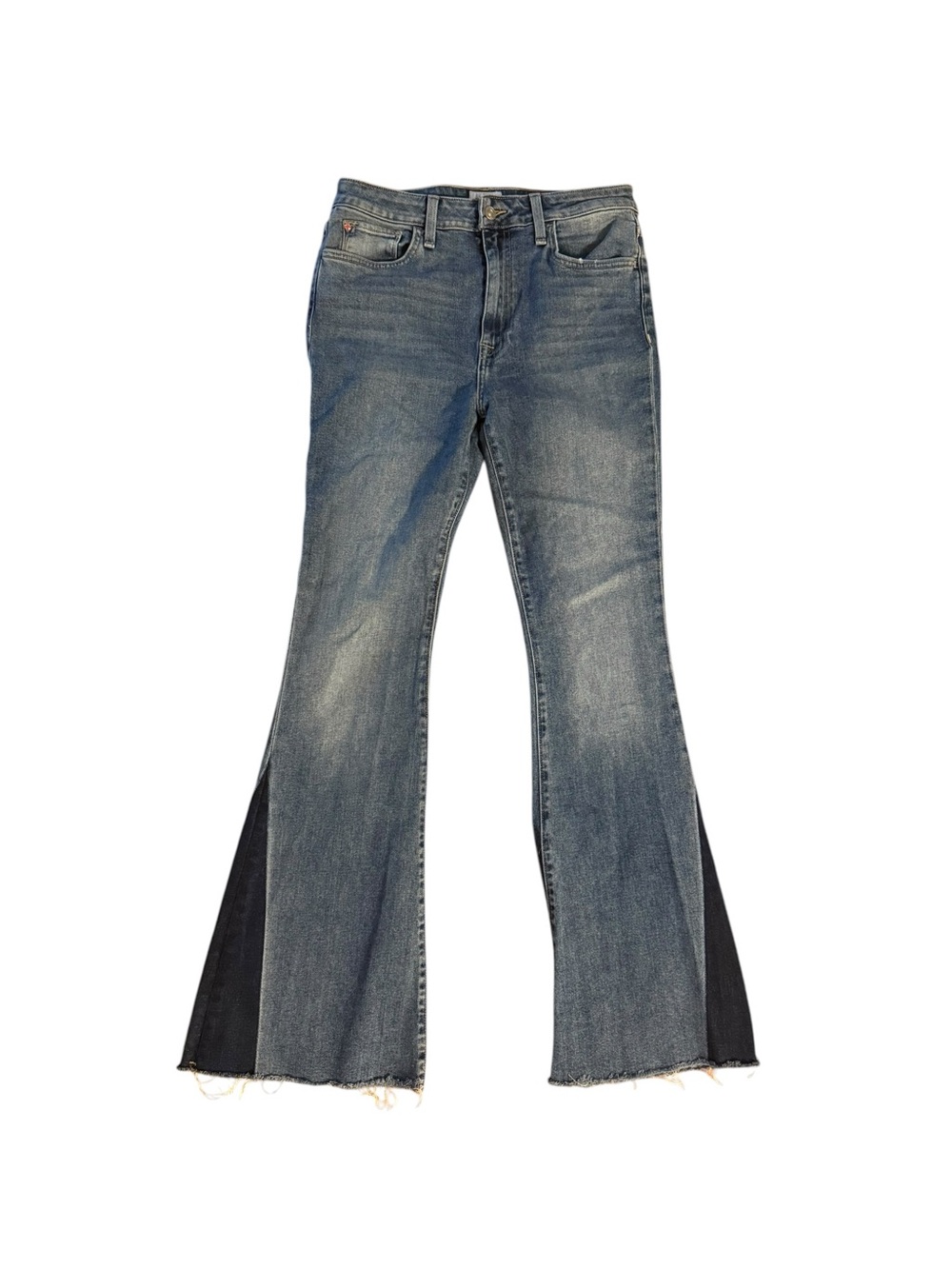 Hudson Jeans Womens Sz 28  High-Rise Flare Denim Heidi Psychedelic